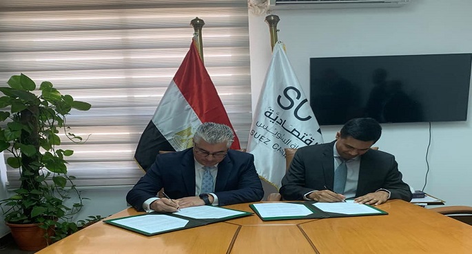 بالصور.. اقتصادية قناة السويس توقع اتفاقية عمل مع شركة قناة السويس للحاويات