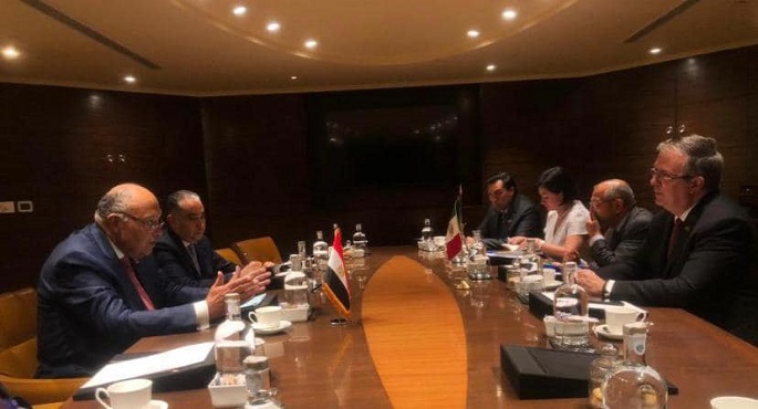 بالصور.. سامح شكري يلتقي وزير خارجية المكسيك على هامش اجتماعات وزراء خارجية مجموعة العشرين