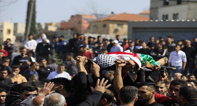 تشييع جثمان طفل فلسطيني استشهد برصاص الاحتلال شرق قلقيلية