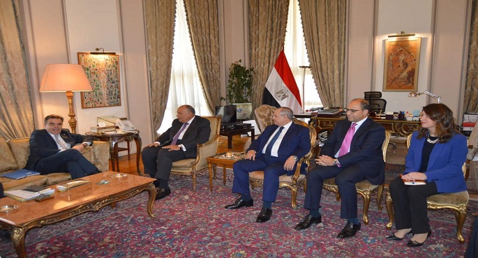 بالصور .. وزير الخارجية يشيد بالتعاون القائم بين مصر والاتحاد الأوروبي في مجال مكافحة الإرهاب