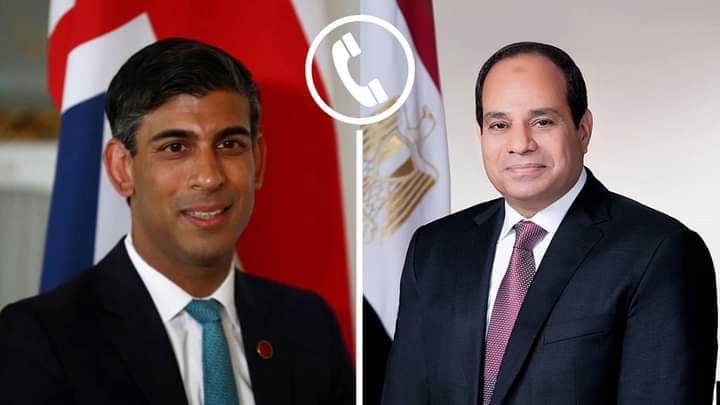 الرئيس السيسي يبحث هاتفيا مع رئيس وزراء بريطانيا الأزمة في السودان