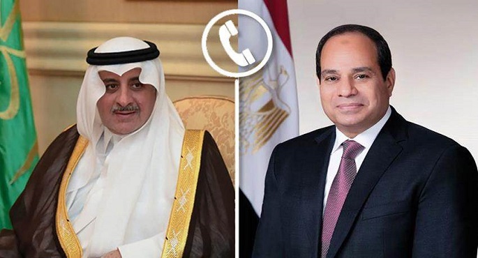 الرئيس السيسي يتلقى اتصالا هاتفيا من أمير منطقة تبوك للتهنئة بعيد الفطر