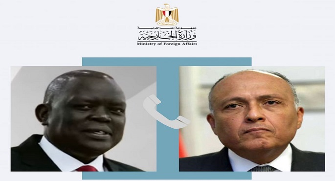 وزير الخارجية يتلقى اتصالاً هاتفياً من القائم بأعمال وزير خارجية جنوب السودان
