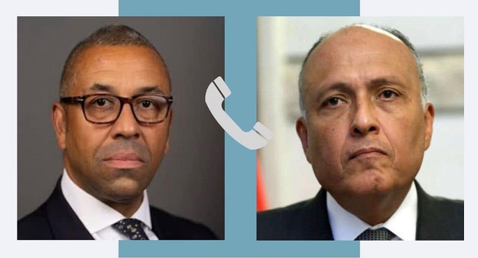 شكري يتلقى اتصالا هاتفيا من نظيره البريطاني للتشاور بشأن تطورات الوضع في السودان