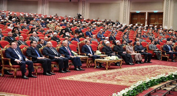 بالفيديو والصور.. الرئيس السيسي يشهد احتفالية وزارة الأوقاف بليلة القدر