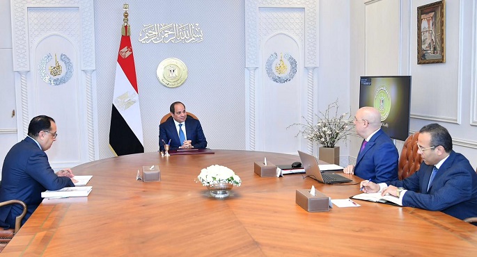 السيسي يتابع سير العمل في سد جوليوس نيريري ومشروع التجلي الأعظم