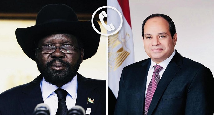 السيسي وسيلفاكير يناشدان الأطراف السودانية بتغليب صوت الحكمة والحوار السلمي