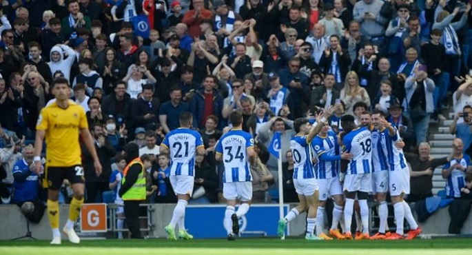 فوز برايتون على وولفرهامبتون 6-0.. وبرينتفورد يهزم نوتينجهام فورست 2-1 بالدوري الإنجليزي