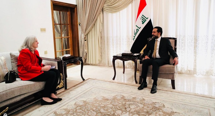 رئيس النواب العراقي والسفيرة الأمريكية يبحثان تعزيز التعاون والشراكة القائمة بين البلدين