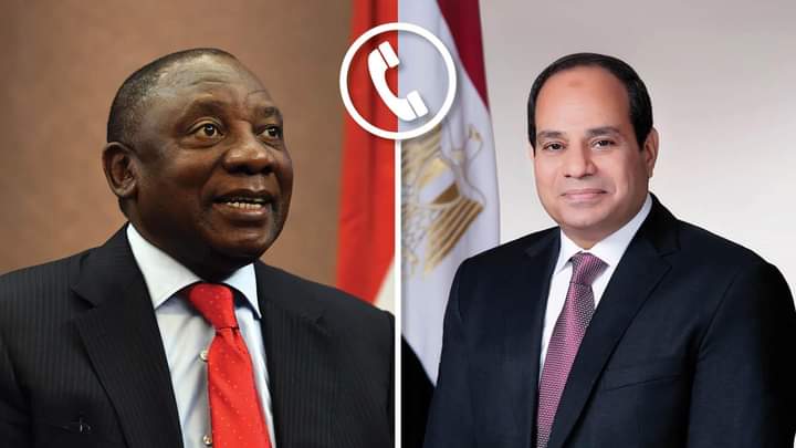 السيسي ورامافوزا يبحثان هاتفيًا تعزيز العلاقات الثنائية وعددًا من القضايا