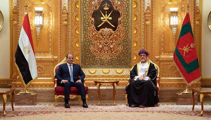 الرئيس السيسي يشيد بالعلاقات الودية التاريخية التي تربط بين مصر وسلطنة عمان