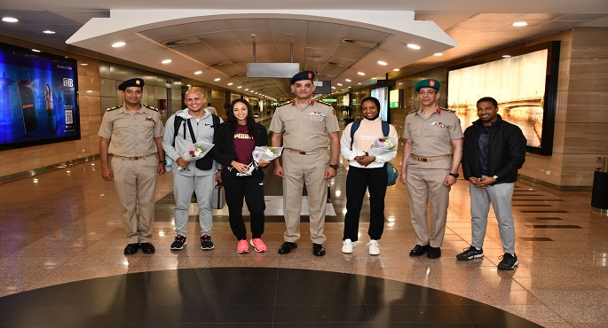 القوات المسلحة تستقبل الأبطال الرياضيين المشاركين ببطولتى كأس العالم للخماسى الحديث والجائزة الكبرى لألعاب القوى