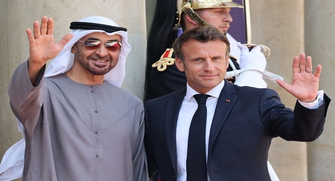 الرئيس الفرنسي يستقبل نظيره الإماراتي بقصر الإليزيه