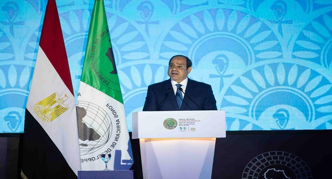 بالفيديو.. السيسي: استضافة اجتماعات “التنمية الإفريقي” تأكيد على اهتمامنا بتعزيز المساعي لدعم التنمية بإفريقيا