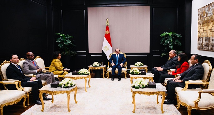 السيسي والمديرة التنفيذية للنيباد يبحثان دعم المبادرات الهادفة إلى تطوير التنمية في أفريقيا