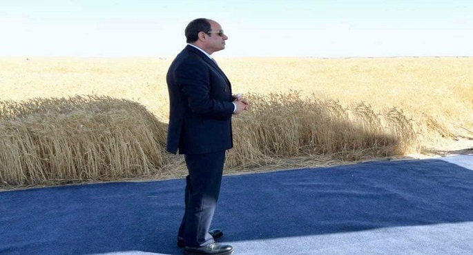 الرئيس السيسي يتفقد مصنع إنتاج البطاطس وموسم حصاد القمح بشرق العوينات