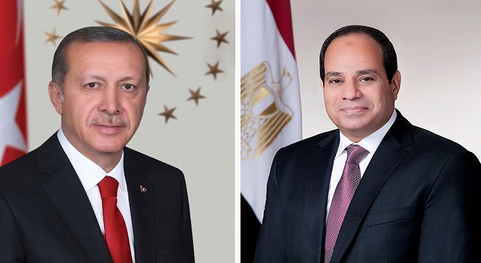 الرئيس السيسي يتفق مع نظيره التركي على ترفيع العلاقات الدبلوماسية وتبادل السفراء