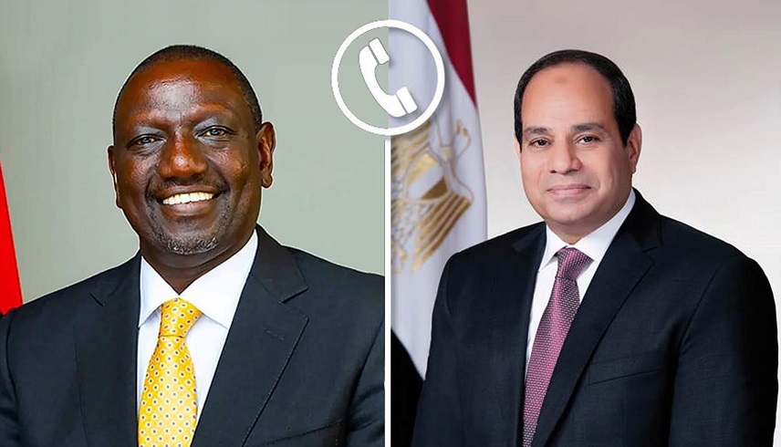 الرئيس السيسي يتلقى اتصالًا هاتفيًا من الرئيس الكيني لبحث  تطورات الأزمة في السودان