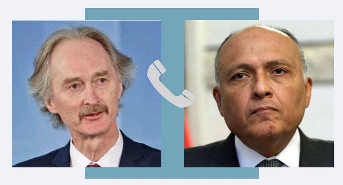 وزير الخارجية يتلقى اتصالاً هاتفيًا من مبعوث الأمم المتحدة الخاص إلى سوريا