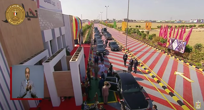 الرئيس السيسى يصل مقر احتفالية عيد العمال بالصالحية الجديدة فى الشرقية