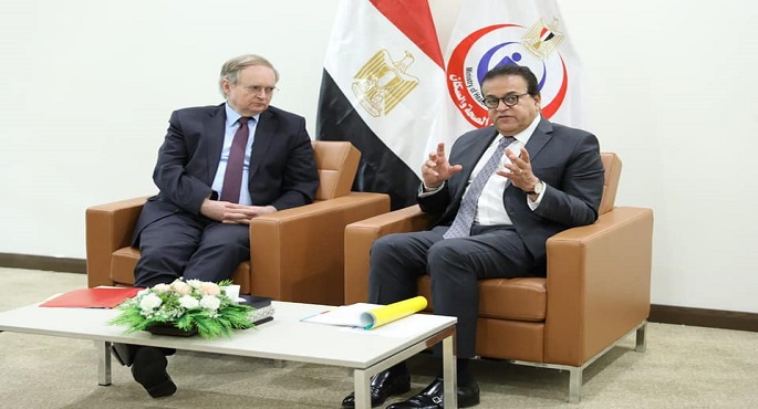 بالصور .. وزير الصحة يبحث مع سفير الاتحاد الأوروبي فرص لتعاون بالقطاع الصحي