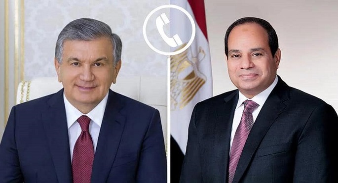 الرئيس السيسي يتلقى اتصالًا هاتفيًا من الرئيس الأوزبكي شوكت ميرضياييف