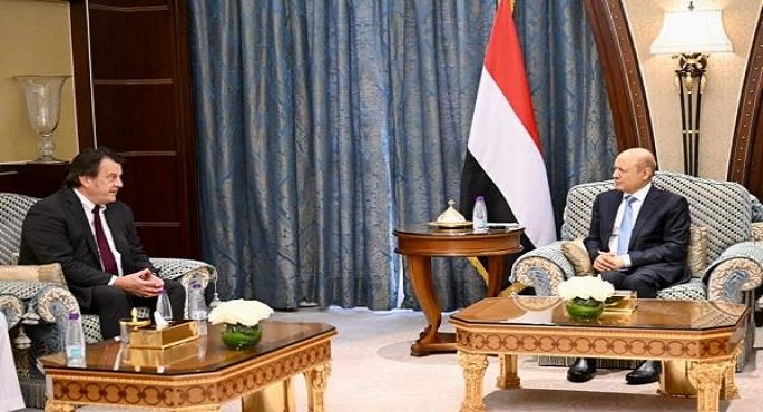 العليمي يدعو إلى تحرك دولي لمعالجة أسباب الأزمة الإنسانية في اليمن