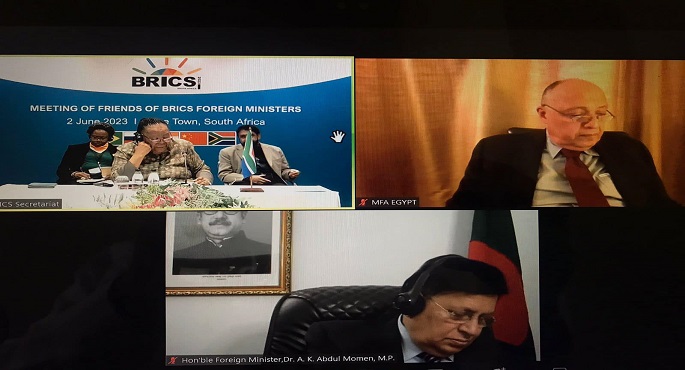 بالصور.. وزير الخارجية يشارك في اجتماع أصدقاء تجمع بريكس الوزاري