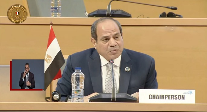 الرئيس السيسي يعلن ترشح مصر لعضوية مجلس السلم والأمن الإفريقي للفترة 2024-2026