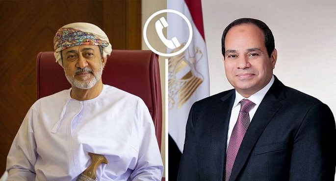 الرئيس السيسي يتلقي اتصالًا هاتفيًا من سلطان عمان للتهنئة بحلول عيد الأضحى