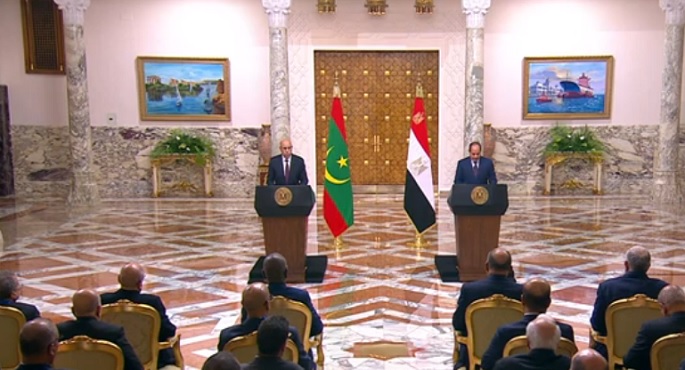 بالفيديو .. الرئيس السيسي: مباحثات مكثفة وبناءة مع الرئيس الموريتاني عكست إرادتنا السياسية المشتركة