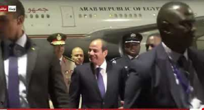 الرئيس السيسي يصل إلى مقر إقامته في زامبيا وسط احتفاء بوصوله للوساكا