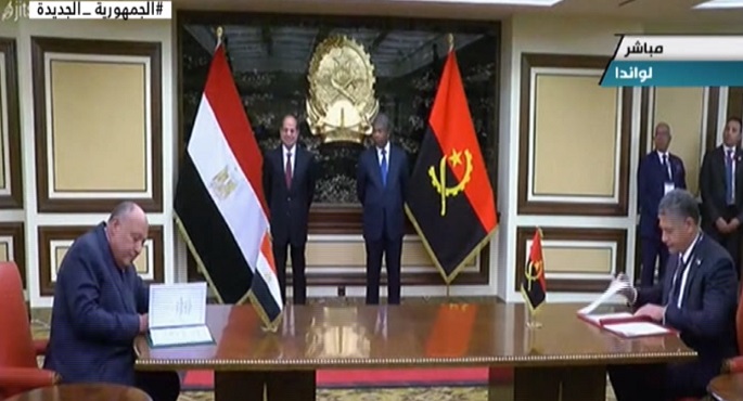 بالفيديو .. الرئيس السيسي ونظيره الأنجولي يشهدان توقيع عدد من الاتفاقيات بين البلدين