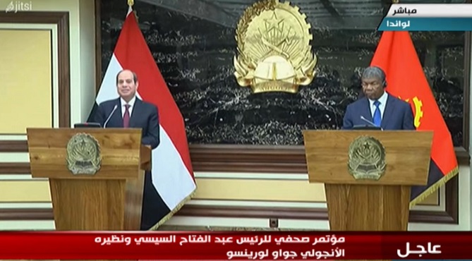 بالفيديو .. رئيس أنجولا : العلاقات مع مصر مهمة للبلدين ونحتاج إلى الاستفادة من خبرات مصر فى البنية التحتية
