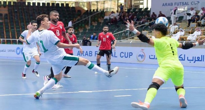 منتخب مصر يتعادل مع العراق 3-3 ويتأهل لدور الثمانية بكأس العرب لكرة الصالات