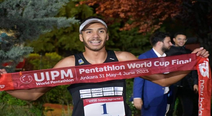 وزير الرياضة يهنئ مهند شعبان بذهبية كأس العالم للخماسي الحديث والتأهل لأولمبياد باريس