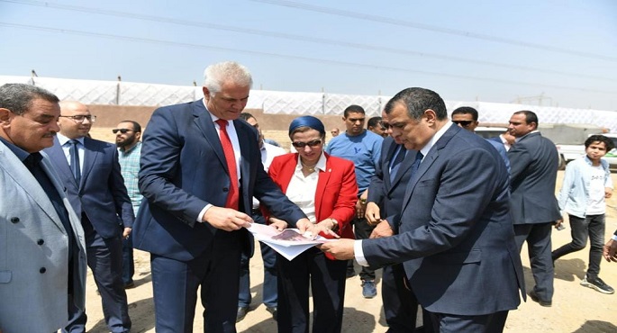 بالصور.. وزيرا البيئة والإنتاج الحربي و محافظ الجيزة يتفقدون موقع أول محطة لتحويل المخلفات إلى طاقة كهربائية بأبو رواش بالجيزة