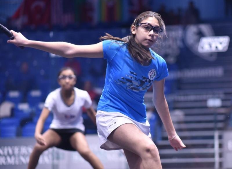 منتخب ناشئات الاسكواش يواجه إنجلترا في نصف نهائي بطولة العالم