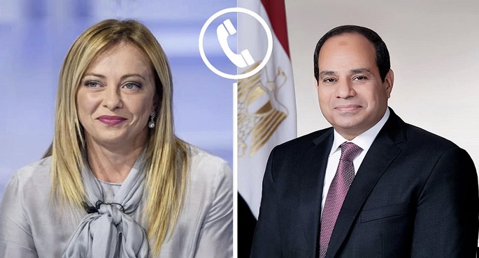 السيسي ورئيسة وزراء إيطاليا يؤكدان هاتفيا أهمية العمل على مواصلة تطوير مختلف أطر التعاون المشترك