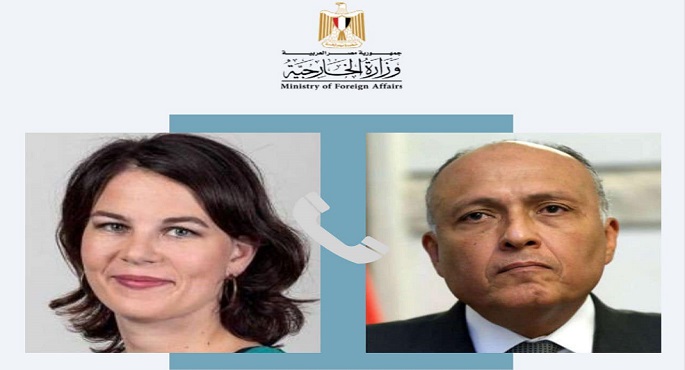 شكري يتلقى اتصالًا هاتفيًا من نظيرته الألمانية تم خلاله بحث الأوضاع في فلسطين والسودان