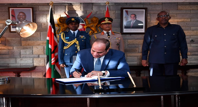 بالصور .. الرئيس السيسي يعرب عن تمنياته لرئيس كينيا وشعبها بمزيد من الرخاء والتقدم