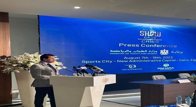 وزير الرياضة يشهد مؤتمر الإعلان عن مشروع جديد لاكتشاف المواهب بكرة القدم