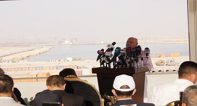 بالصور.. وزير النقل يشهد مراسم تسليم اولي محطات مشروع تطوير ميناء السخنة ( محطة حاويات “هاتشيسون)