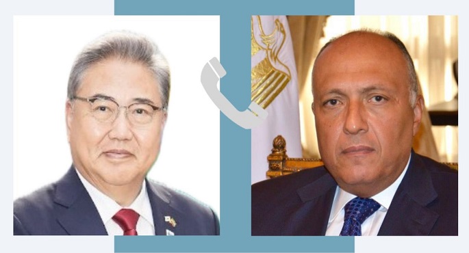 شكري يبحث هاتفيا مع وزير خارجية كوريا الجنوبية التصعيد العسكري في غزة