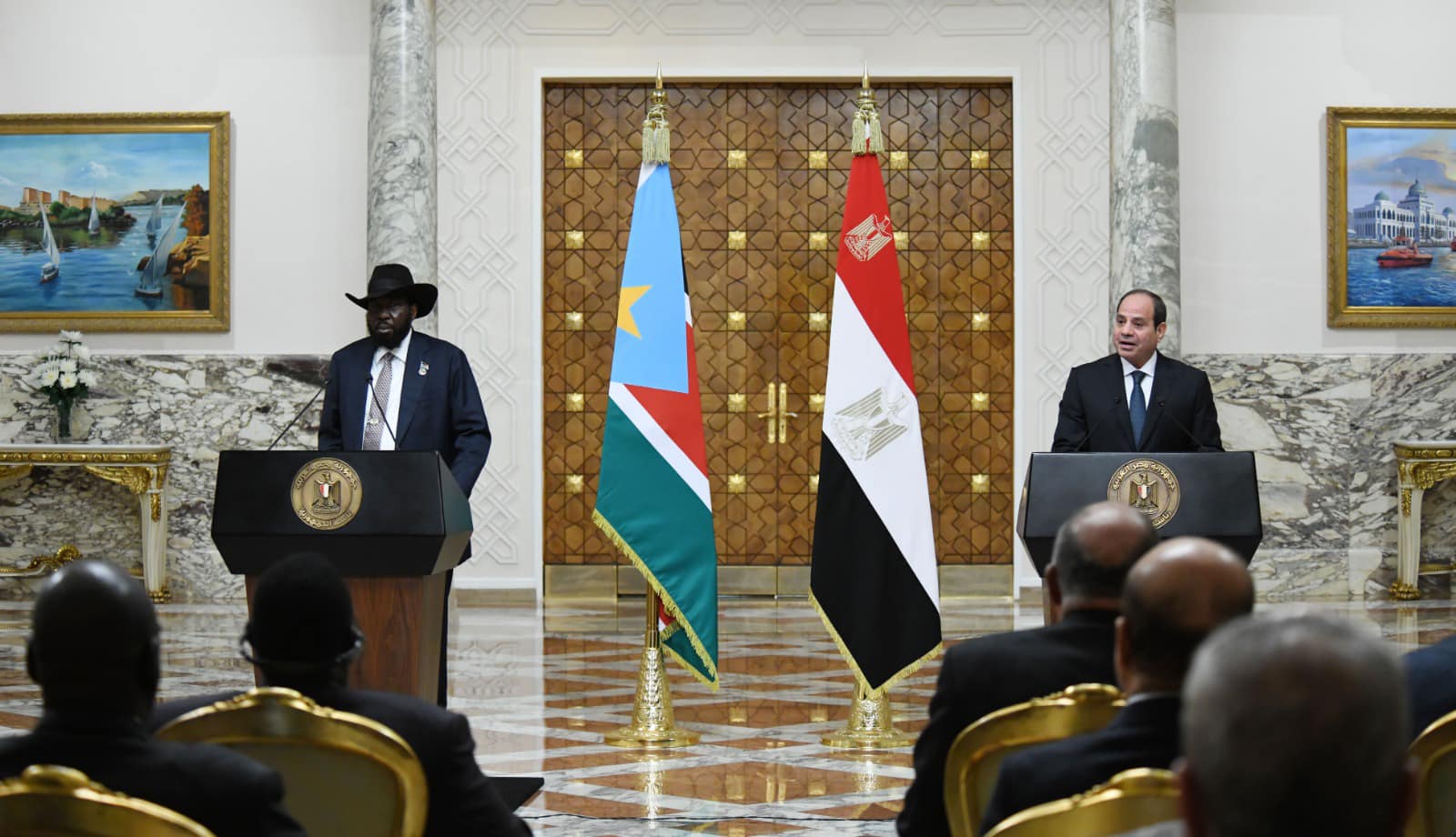 بالفيديو .. السيسي يؤكد الدعم لجهود سيلفا كير وكل الأطراف من أجل السلام بجنوب السودان
