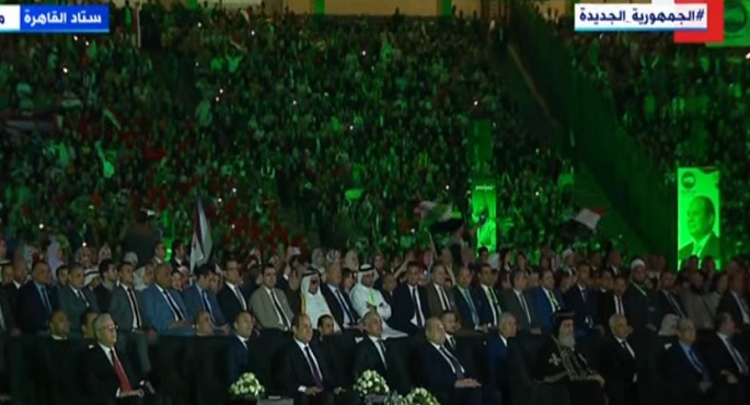 الرئيس السيسي يشهد فعالية “تحيا مصر استجابة شعب تضامنا مع فلسطين باستاد القاهرة”