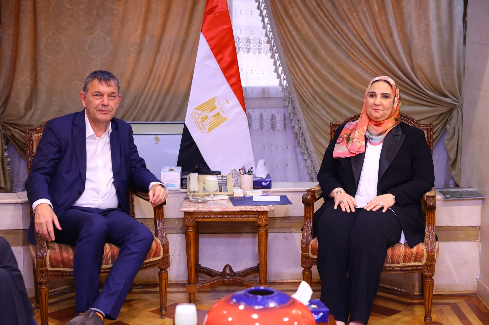 وزيرة التضامن الاجتماعي تستقبل المفوض العام لوكالة الأونروا