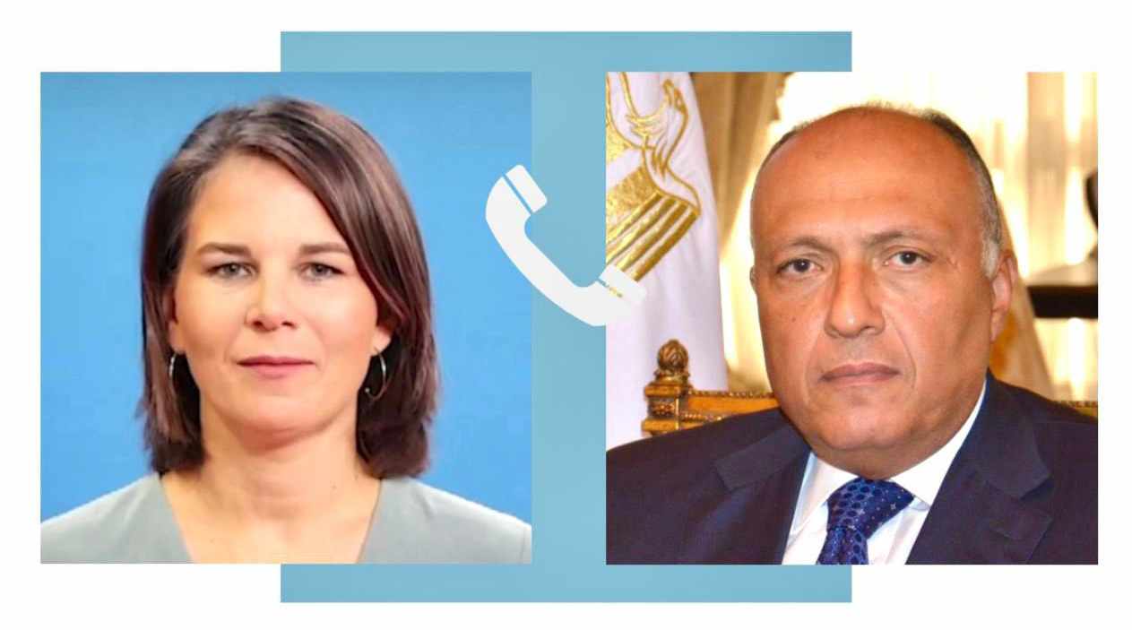 شكري يؤكد لنظيرته الألمانية حتمية وقف فوري لإطلاق النار وإنهاء الوضع المأساوي بغزة