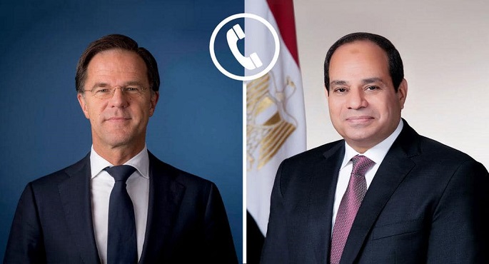 الرئيس السيسي يبحث هاتفيا مع رئيس الوزراء الهولندي مستجدات التصعيد الإسرائيلي في غزة