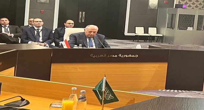 بالصور .. سامح شكري يشارك في الاجتماع التنسيقي العربي لبحث جهود وقف الحرب على غزة